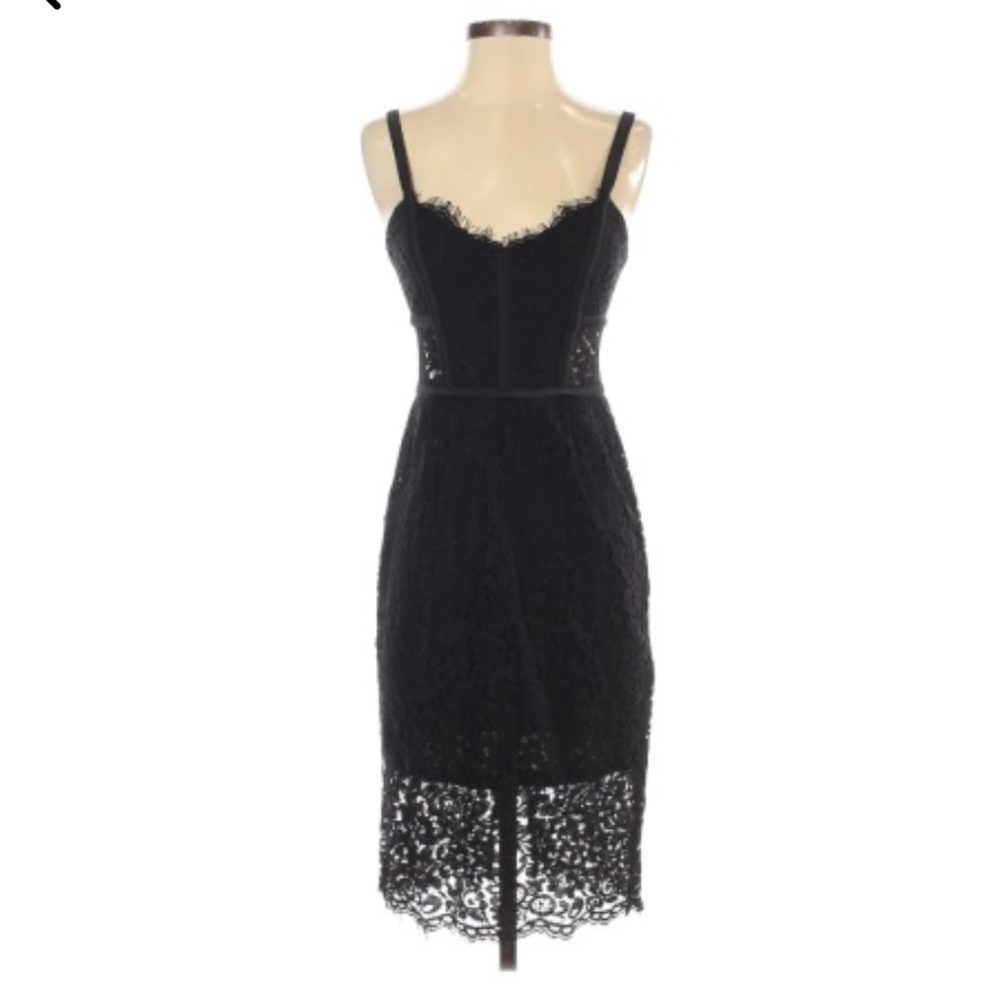 Express Cocktail Black Midi Dress